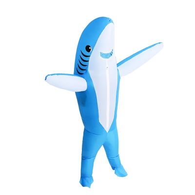 Фото: Надувной карнавальный костюм Акула, голубой (детский), рост 120-150см FZ1758AS-2 Надувной карнавальный костюм Акула, голубой (детский), рост 120-150см FZ1758AS-2